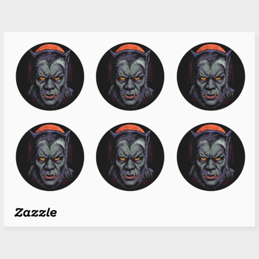 Werewolf Curse Ronde Sticker (Vel)