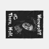 Werewolf_ Daar, Wolf. Grappige Abby Normale Retro Fleece Deken (Voorkant (Horizontaal))