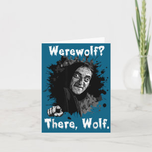 Werewolf_ Daar, Wolf. Grappige Abby Normale Retro  Kaart