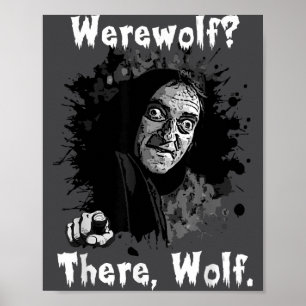 Werewolf_ Daar, Wolf. Grappige Abby Normale Retro  Poster