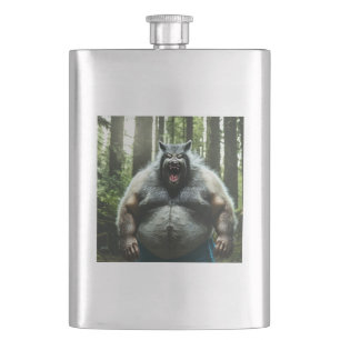 Werewolf die de kolf van het hele dorp vult flacon
