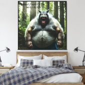 Werewolf die het hele dorp afdrukt canvas afdruk (Insitu (Slaapkamer))