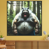 Werewolf die het hele dorp afdrukt canvas afdruk (Insitu (Woonkamer))