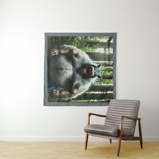 Werewolf die het hele dorp afschildert wandkleed (In Situ (horizontaal))