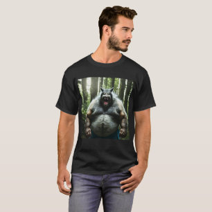 Werewolf die het hele dorp zwart T-shirt aandoet