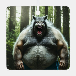 Werewolf die het hele ornament van het dorp-metaal