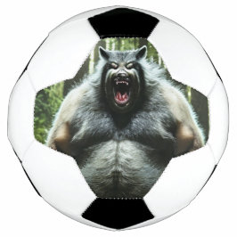 Werewolf die het hele voetbal van het dorp is