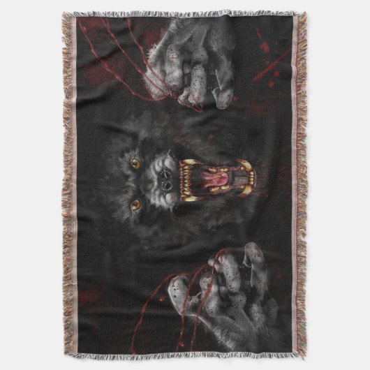 Werewolf die je hart uitsnijdt deken (Voorkant Verticaal)