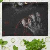 Werewolf die je hart uitsnijdt theedoek (Gevouwen)