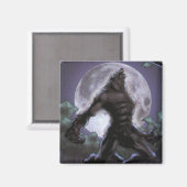 Werewolf die naar de maan vliegt magneet (Voorkant / Achterkant)