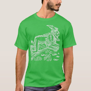 Werewolf Draaien Zwarte Oude Antiek Verlichtster T-shirt