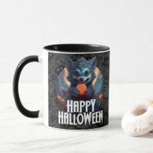 Werewolf eet snoepgoed Gelukkig Halloween