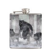 Werewolf en Wolven Heupfles (Voorkant)