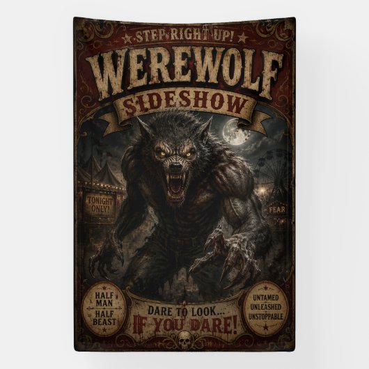 Werewolf Freakshow Zijshow Banner (Verticaal)
