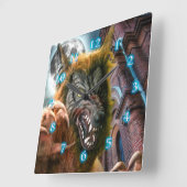 Werewolf Full Moon Fever Vierkante Klok (Hoek)