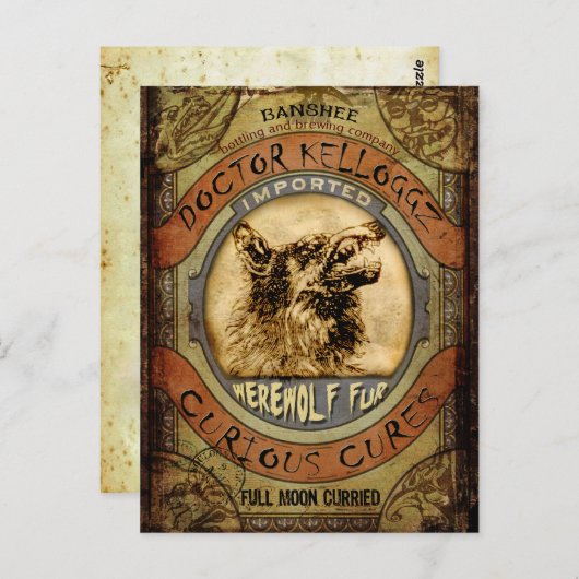 Werewolf Fur Briefkaart (Voorkant / Achterkant)