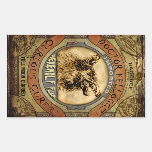 Werewolf Fur Rechthoekige Sticker (Voorkant)