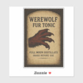 Werewolf Fur Tonic - Halloween Apotheek Label (Vel)