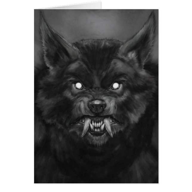 Werewolf-gezichtskaart (Voorkant)