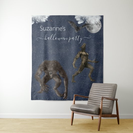 Werewolf Halloween-feest achtergronddecoratie Wandkleed (In situ)
