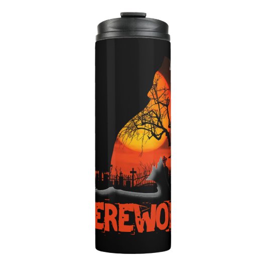 Werewolf Halloween Thermosbeker (Voorkant)