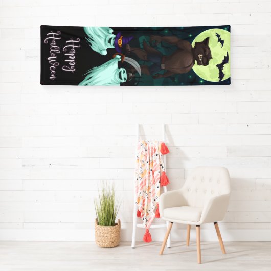 Werewolf - Happy Halloween Spandoek (Insitu)