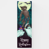 Werewolf - Happy Halloween Spandoek (Verticaal)