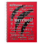 Werewolf in 33 talen Spiral Photo-notebook Notitieboek (Voorkant)