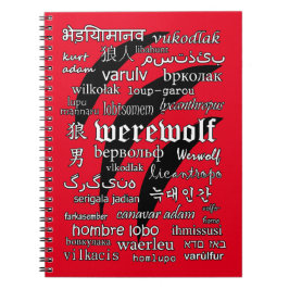 Werewolf in 33 talen Spiral Photo-notebook Notitieboek
