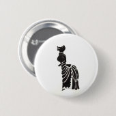 Werewolf in een Fancy dress Ronde Button 5,7 Cm (Voorkant /achterkant)