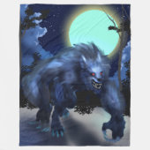 Werewolf in Moonlight Fleece Deken (Voorkant)