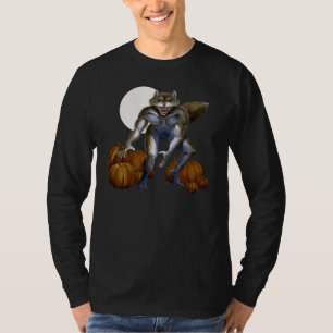 Werewolf in Pumpkin Patch T-shirt