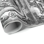 Werewolf Manuscript Wrapping Paper zwart-wit Cadeaupapier (Rol Hoek)