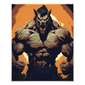 Werewolf Monster Foto Afdruk