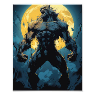 Werewolf Monster Foto Afdruk