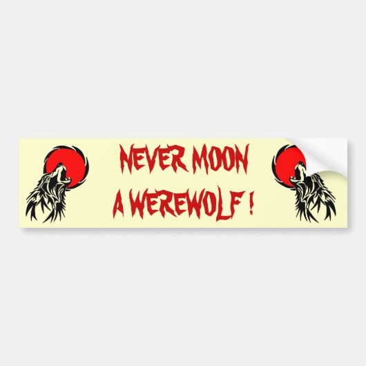 Werewolf Moon Bumpersticker (Voorkant)