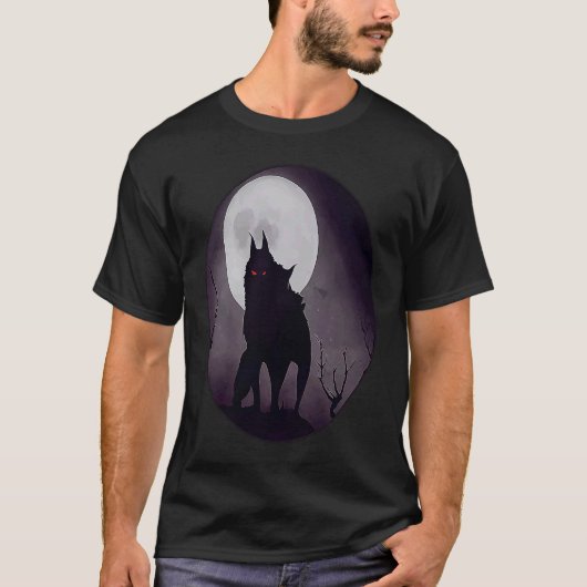 Werewolf Moon Night Horror Full Moon Scary Women M T-shirt (Voorkant)