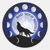 Werewolf Moon phase Sticker (Voorkant)