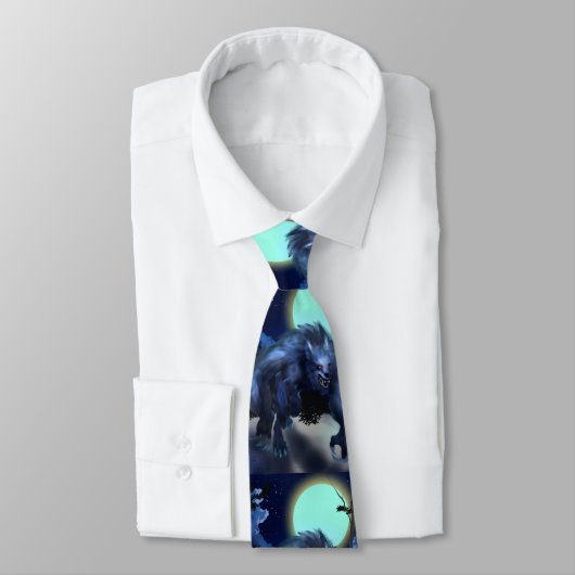 Werewolf onder volle maan stropdas (Gebonden)