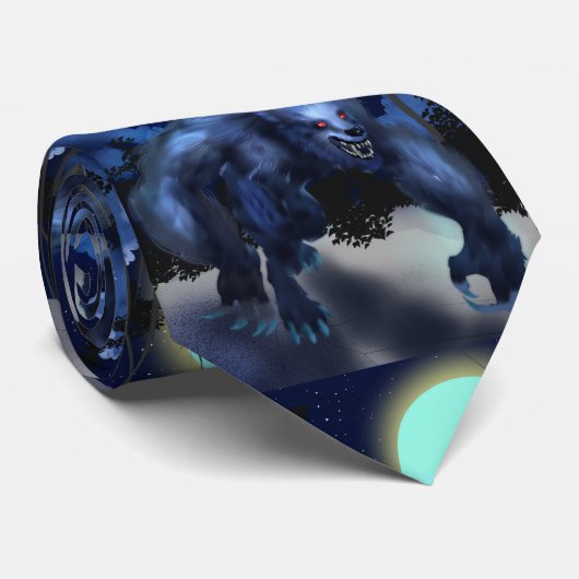 Werewolf onder volle maan stropdas (Opgerold)