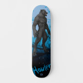 Werewolf op blauw dd-merk persoonlijk skateboard (Voorkant)