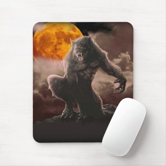 Werewolf op Red Moon Muismat (Met muis)