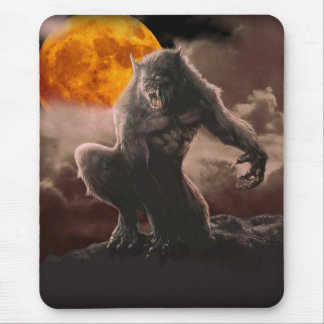 Werewolf op Red Moon Muismat