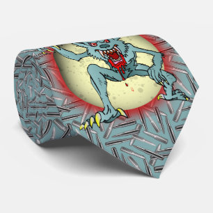 Werewolf Silver Bullets Blue Moon Halloween Stropdas