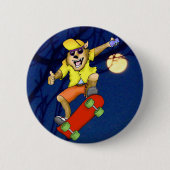 Werewolf Skateboarder Button (Voorkant)