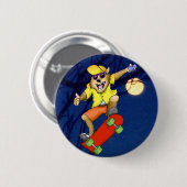 Werewolf Skateboarder Button (Voorkant /achterkant)