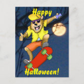 Werewolf Skateboarder Halloween Briefkaart (Voorkant)