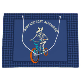 Werewolf Skeleton on a BMX Bike Boys Birthday Groot Cadeauzakje