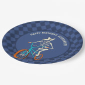 Werewolf Skeleton on a BMX Bike Personalized Papieren Bordje (Gekanteld)
