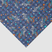 Werewolf Skeletons and BMX Bikes Patterned Tissuepapier (Detail)